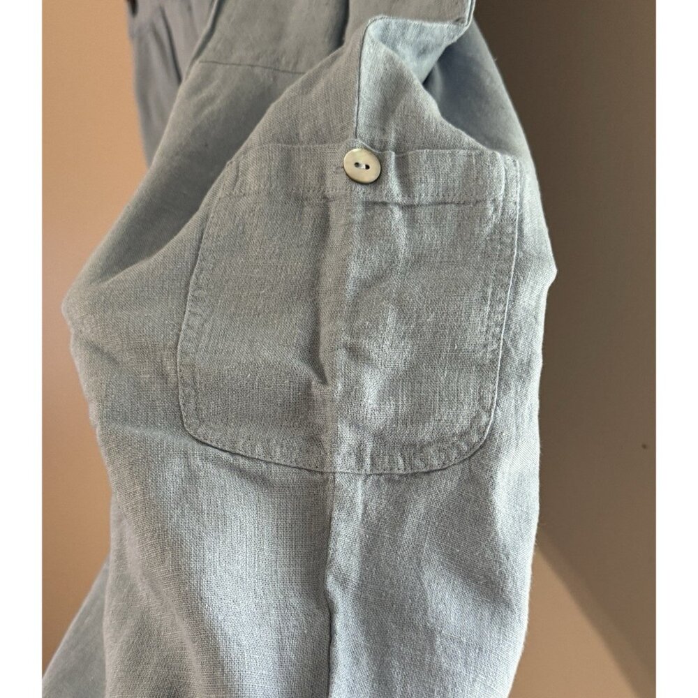 Susan Graver Pure Women’s Pants Crop Elastic Waist Pockets Blue Chambray Size 3X - Picture 4 of 9